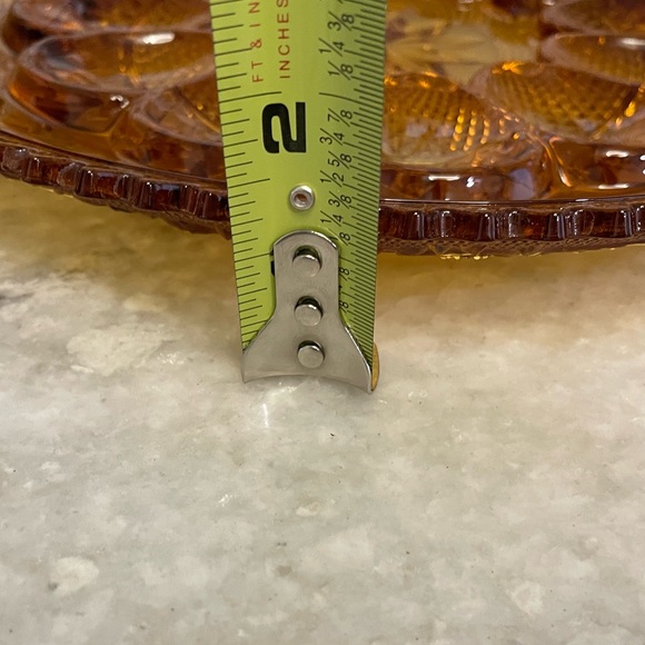 Vintage Amber Glass Serving Tray - Picture 5 of 5